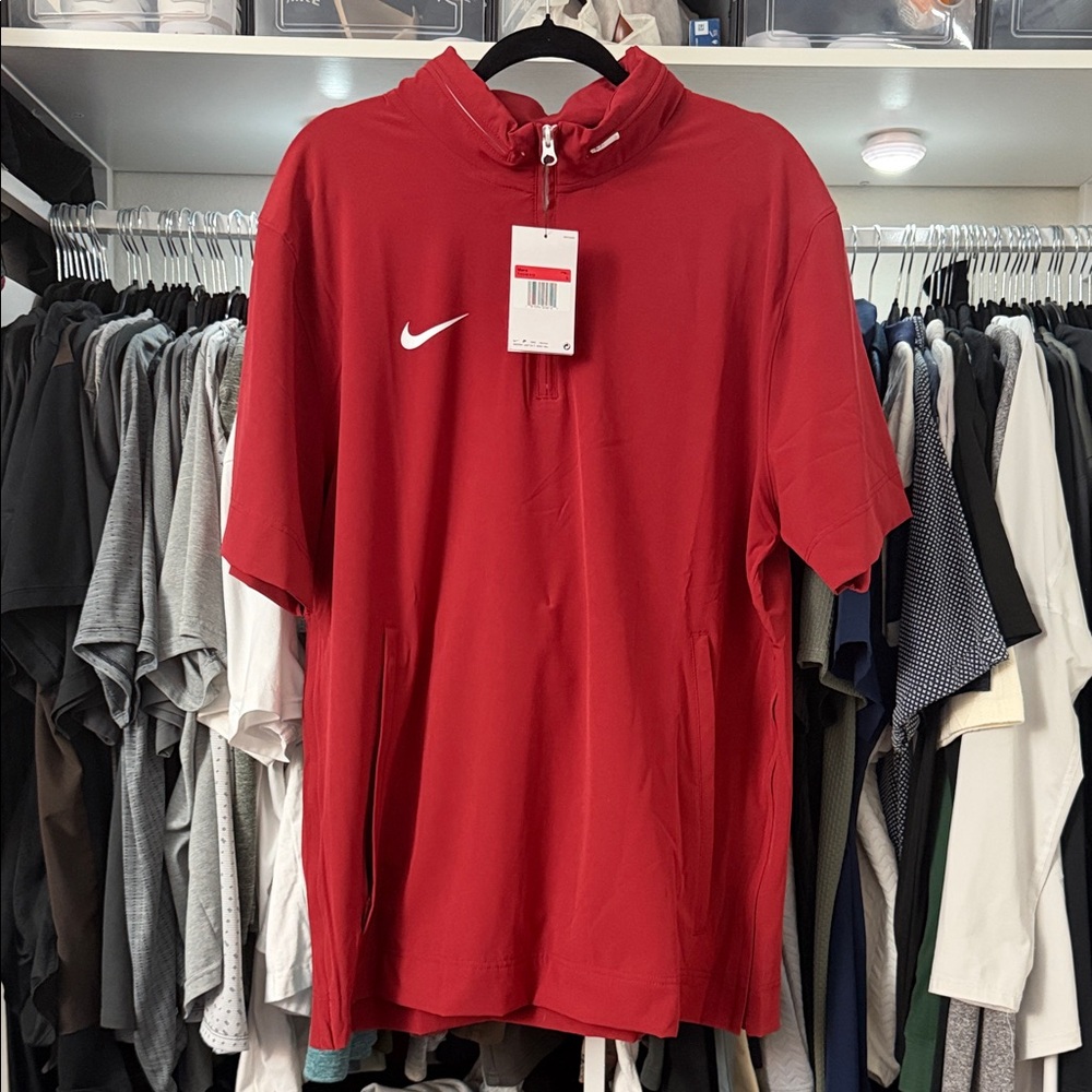 Nike Red Short-Sleeve Pullover